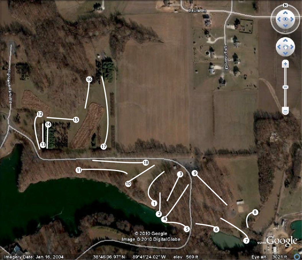 disc golf course map